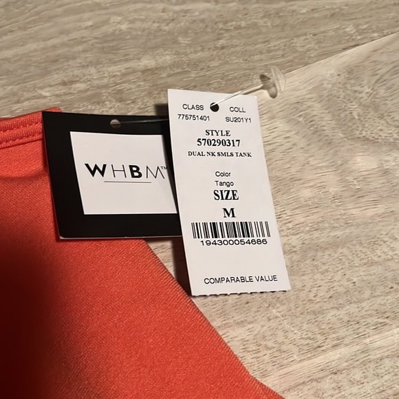 NWT White House black-market dual neck tank top - Picture 2 of 3